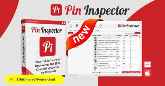 Powerful Software that uncovers top trending searches, top converting content and best performing ads directly on Pinterest! Get full access to the powerful Pin Inspector Desktop software for both PC & Mac Computers
